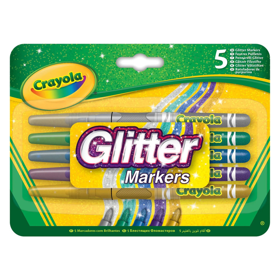 Набір фломастерів з блискітками Crayola 256354.012, 5 кольорів