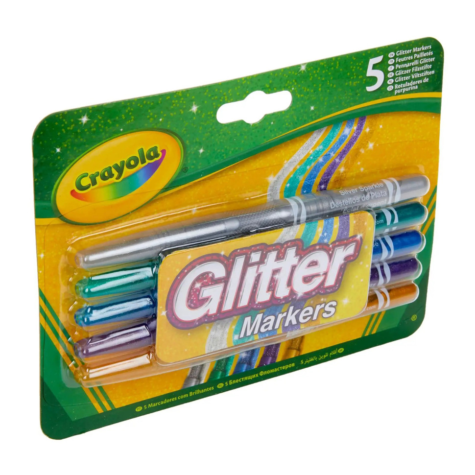 Набір фломастерів з блискітками Crayola 256354.012, 5 кольорів
