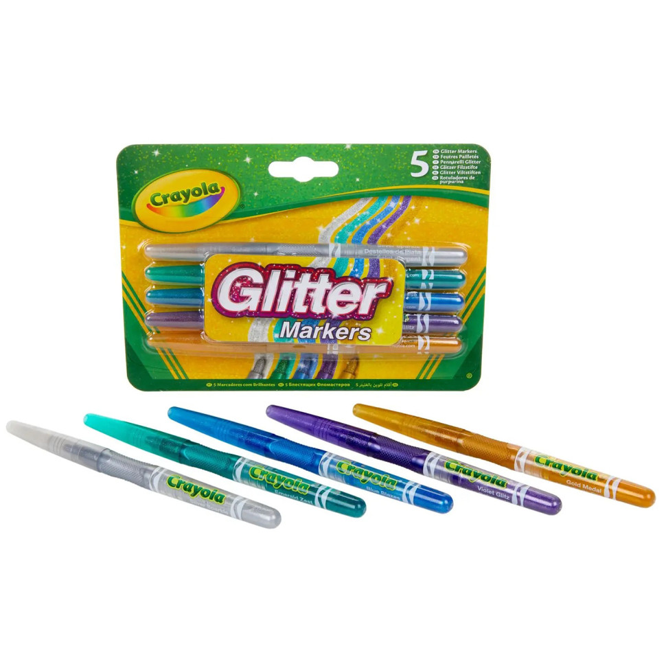 Набір фломастерів з блискітками Crayola 256354.012, 5 кольорів