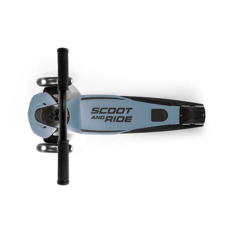 Самокат трехколесный Highwaykick-5 Scoot and Ride SR-190117-STEEL, со светящимися колесами, стальной