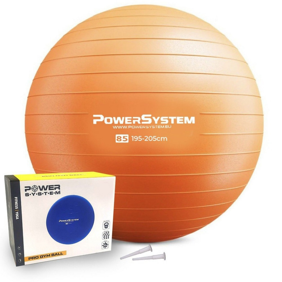 М'яч для фітнесу PRO Gymball Power System PS-4018OR-0, Orange