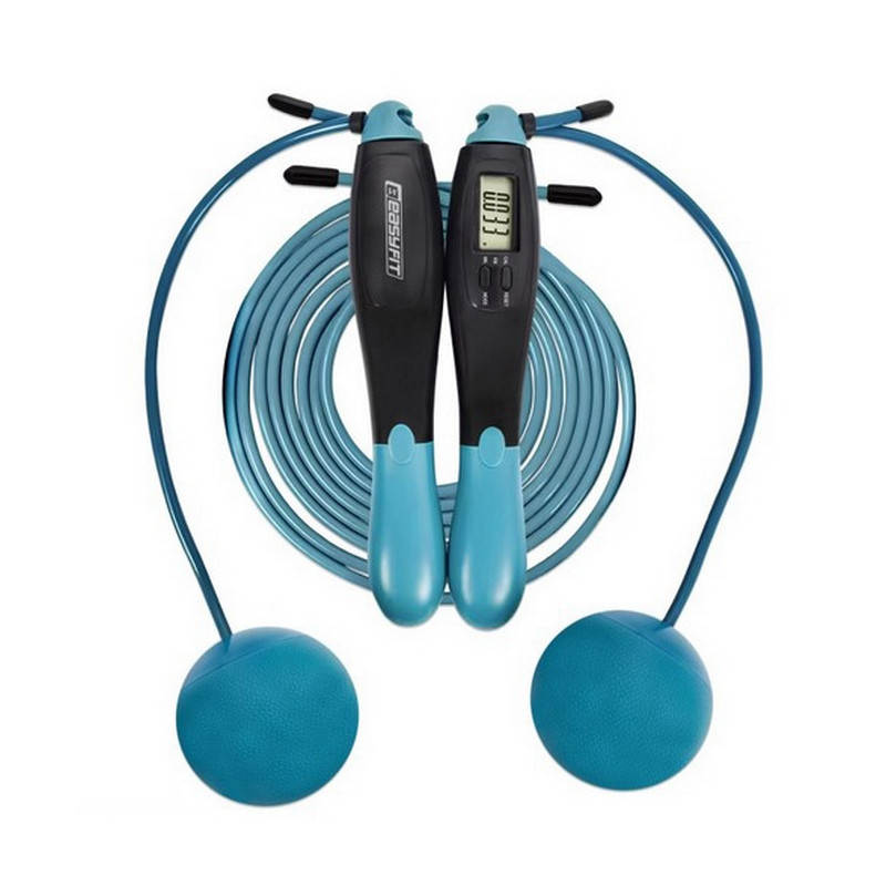 Скакалка швидкісна з лічильником EasyFit TwinRope EF-1909-GN 2,8 метра