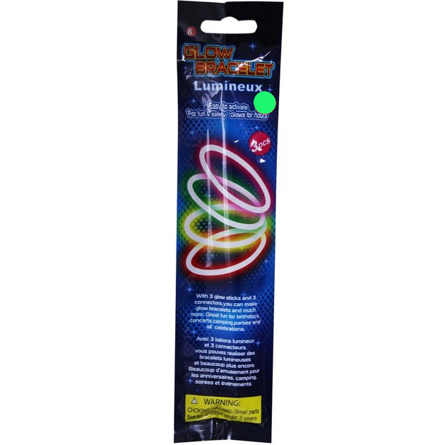 Неоновый браслет 3 в 1 Bambi PR908(Green) 6 часов света 