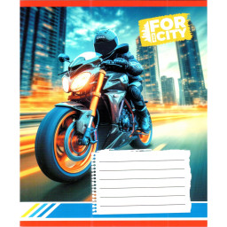 Тетрадь ученическая "Ночным городом" Leader 018-530032K-4 в клеточку, 18 листов (959053)