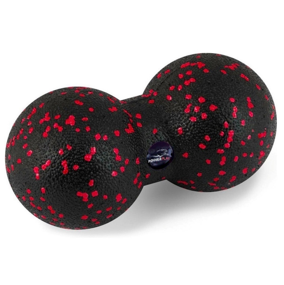 Набор для массажа и йоги PowerPlay PP_4097_Black, ролик 30 х 10 см, два мяча, резинка 11 кг
