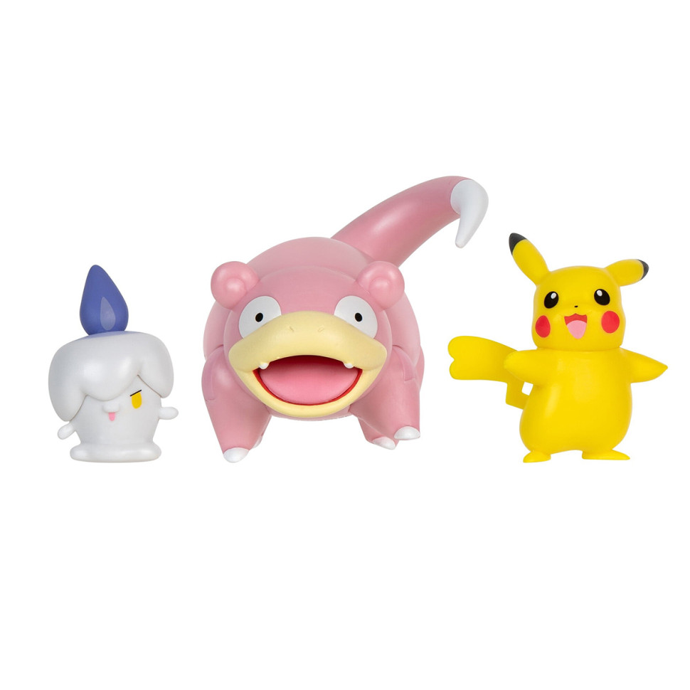 Набір ігрових фігурок Пікачу, Литвик, Слоупок Pokemon W18 PKW3056, 3 фігурки