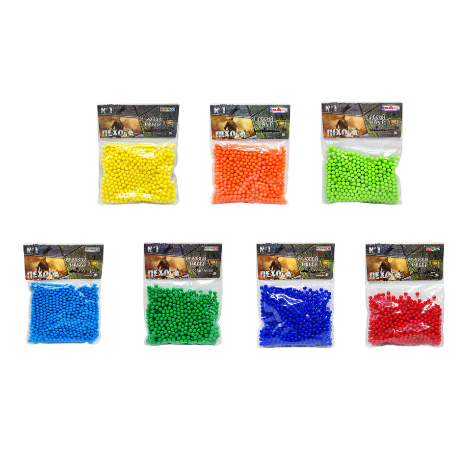 Пластикові кульки (кульки) для дитячої зброї Colorplast 1-153, 6 мм 500 шт