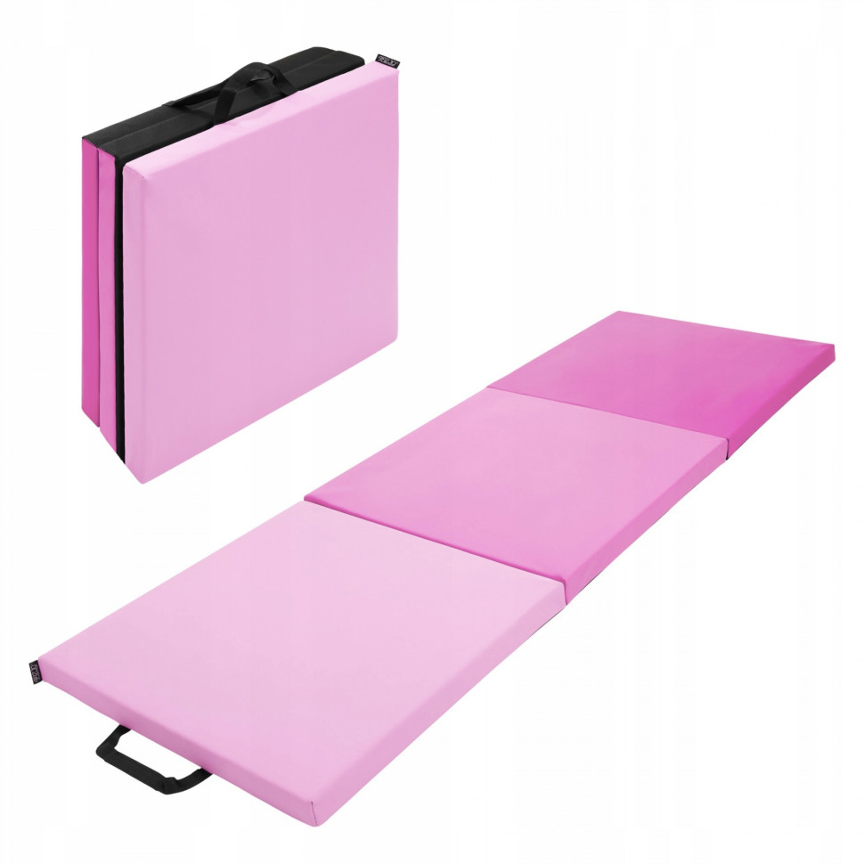 Мат гімнастичний складної 4FIZJO 4FJ0572 Pink/Light Pink 180x60x5 см