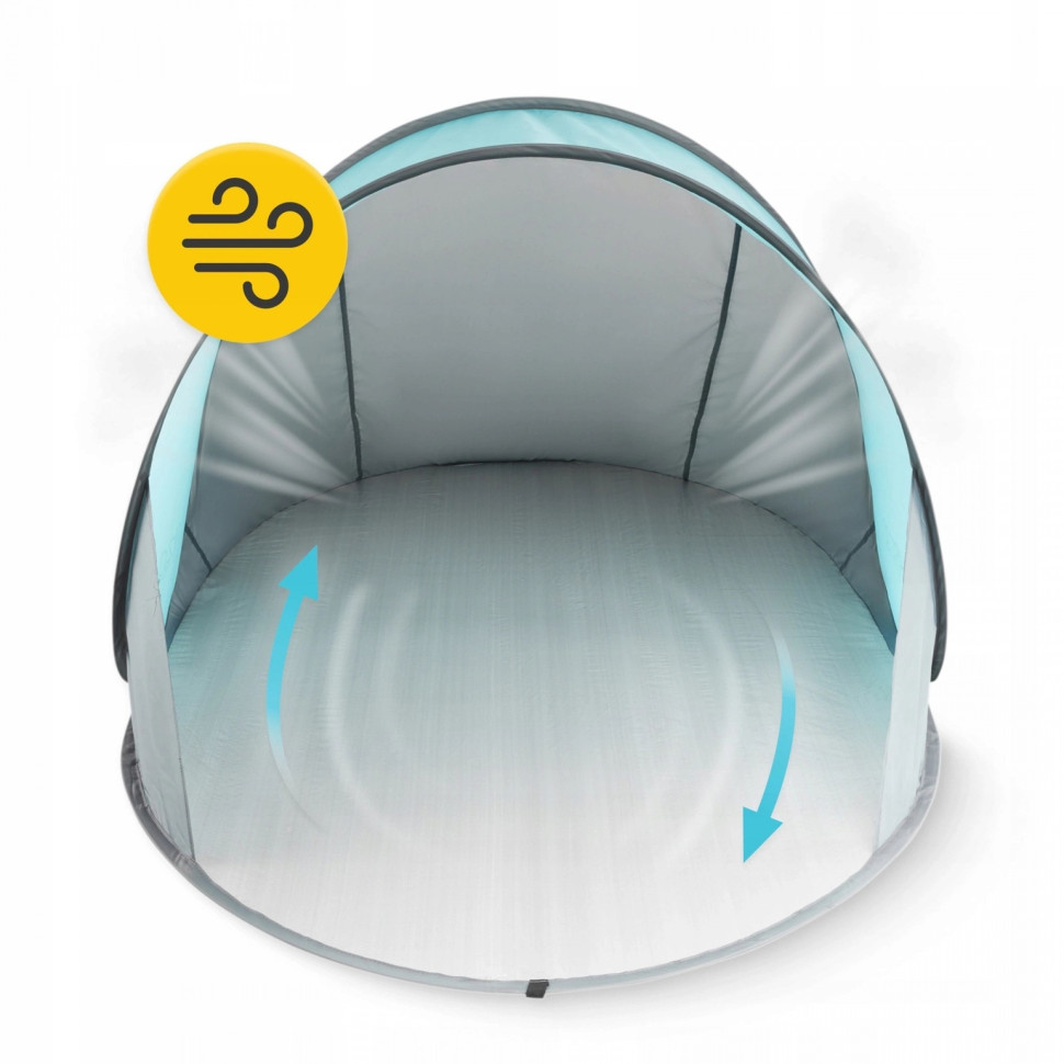 Саморазворачивающаяся пляжная палатка Pop-Up 4FIZJO P-5905973401432 Grey/Mint 195 x 120 см
