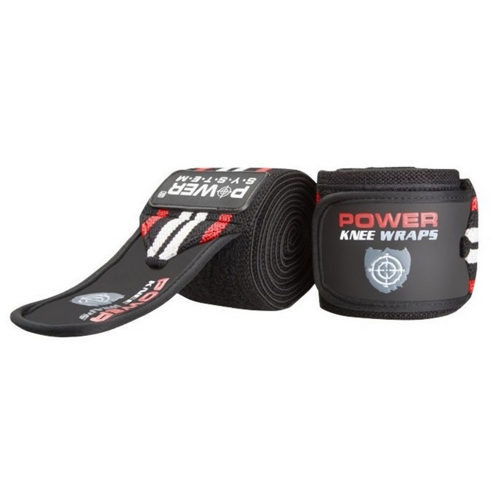 Бинти на коліна Knee Wraps Power System PS-3700_Red-Black, (пара)