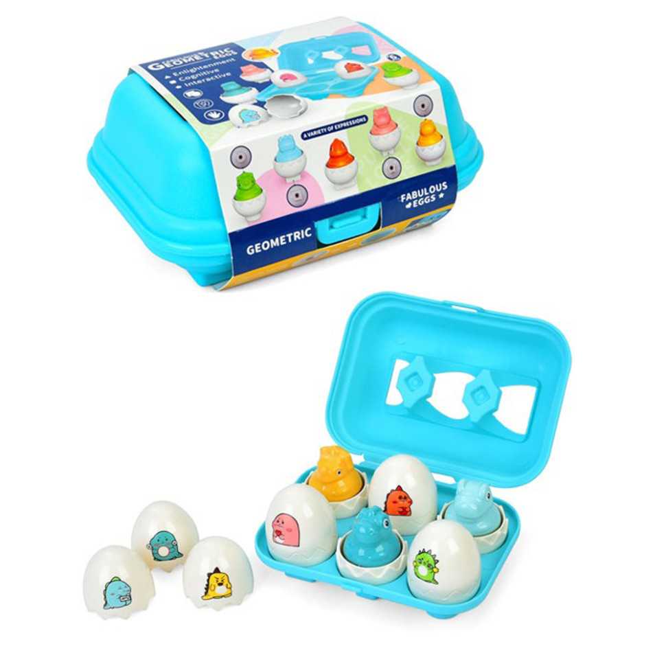 Сортер-головоломка Монтессорі Яйця зі смайлами Bambi DF35, 6 шт в лотку