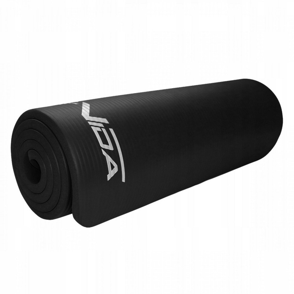 Килимок для йоги та фітнесу SportVida SV-HK0167 NBR 180 x 60 x 1.5 см, Black