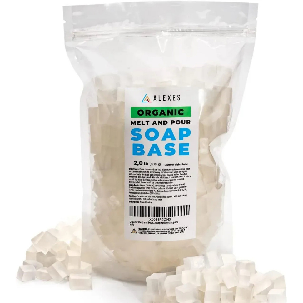 Не ароматизована органічна основа для мила Alexes SBM-008, 900 г