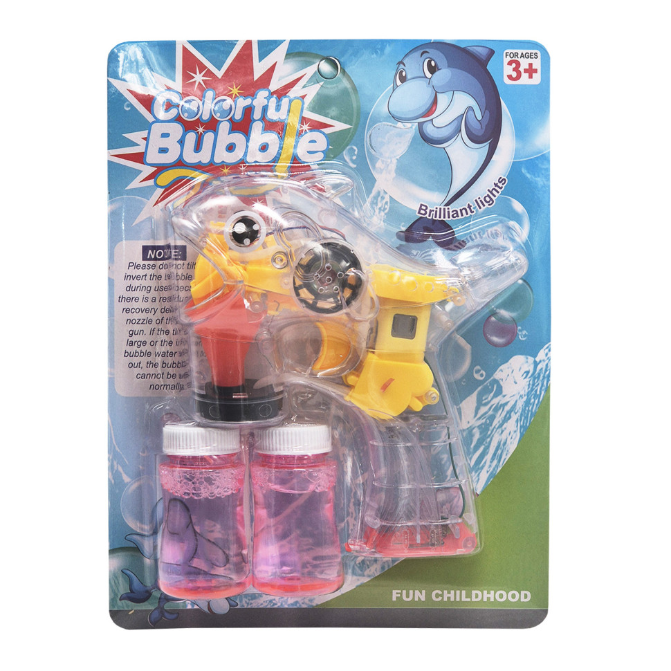 Пістолет з мильними бульбашками Дельфінчик Bambi 9618-14 зі світлом та звуком