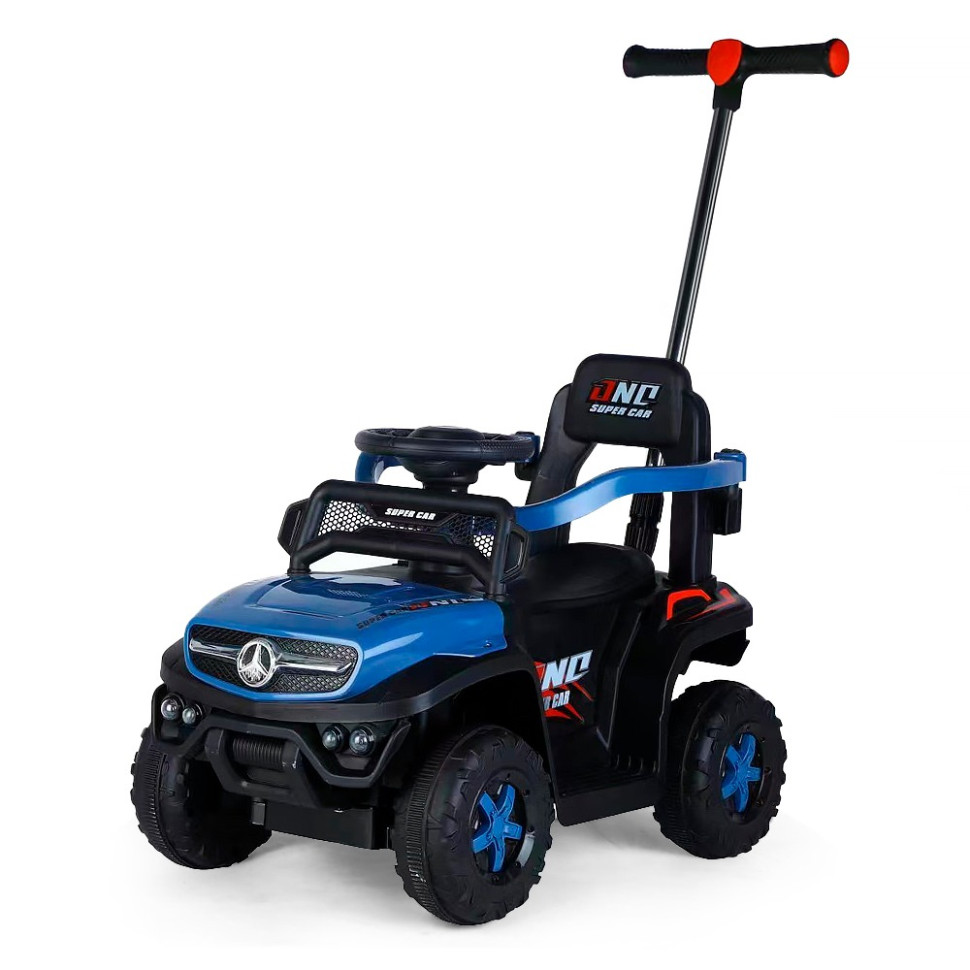 Дитяча каталка-толокар Bambi Racer M 5788EL-4 синій, з батьківською ручкою