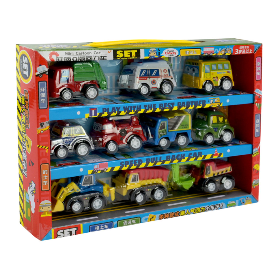 Ігровий набір машинок Mini Cartoon Car Bambi 5857 у наборі 10 шт