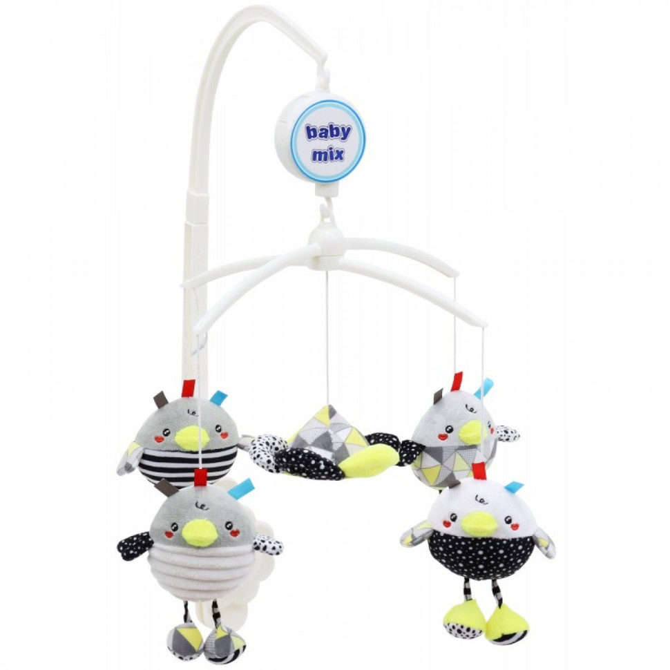 Мобіль для ліжечка Курчата Baby Mix TK-478M плюшевий механічний