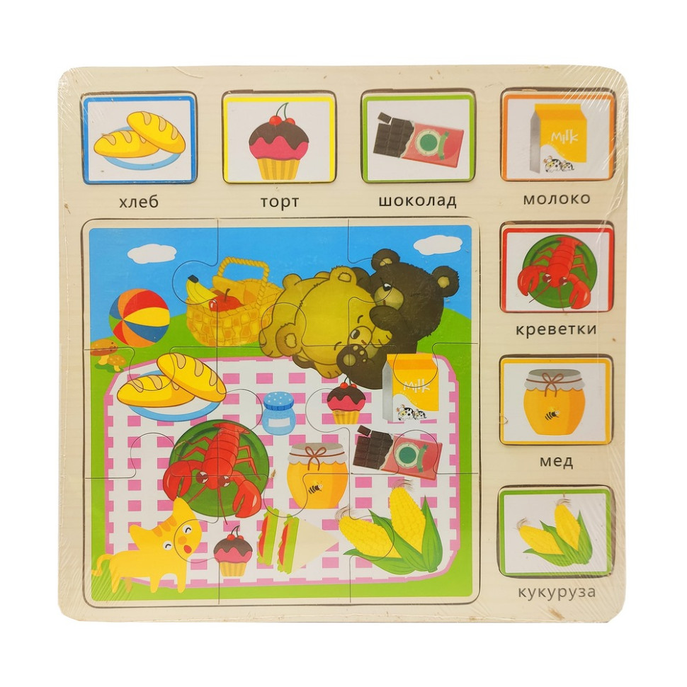 Деревянная игрушка Пазлы Bambi MD 1203