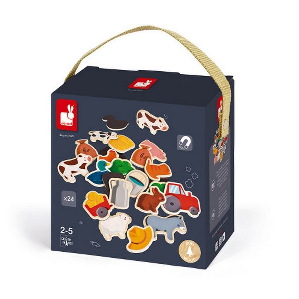 Игровые фигурки на магнитах Janod Ферма 24 эл. J08157
