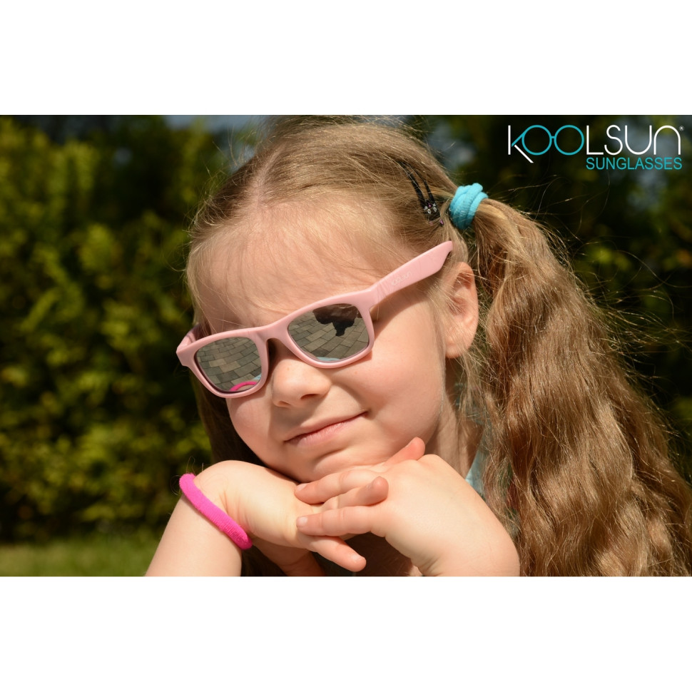 Детские солнцезащитные очки Koolsun нежно-розовые серии Wave (Размер: 3+) KS-WAPS003