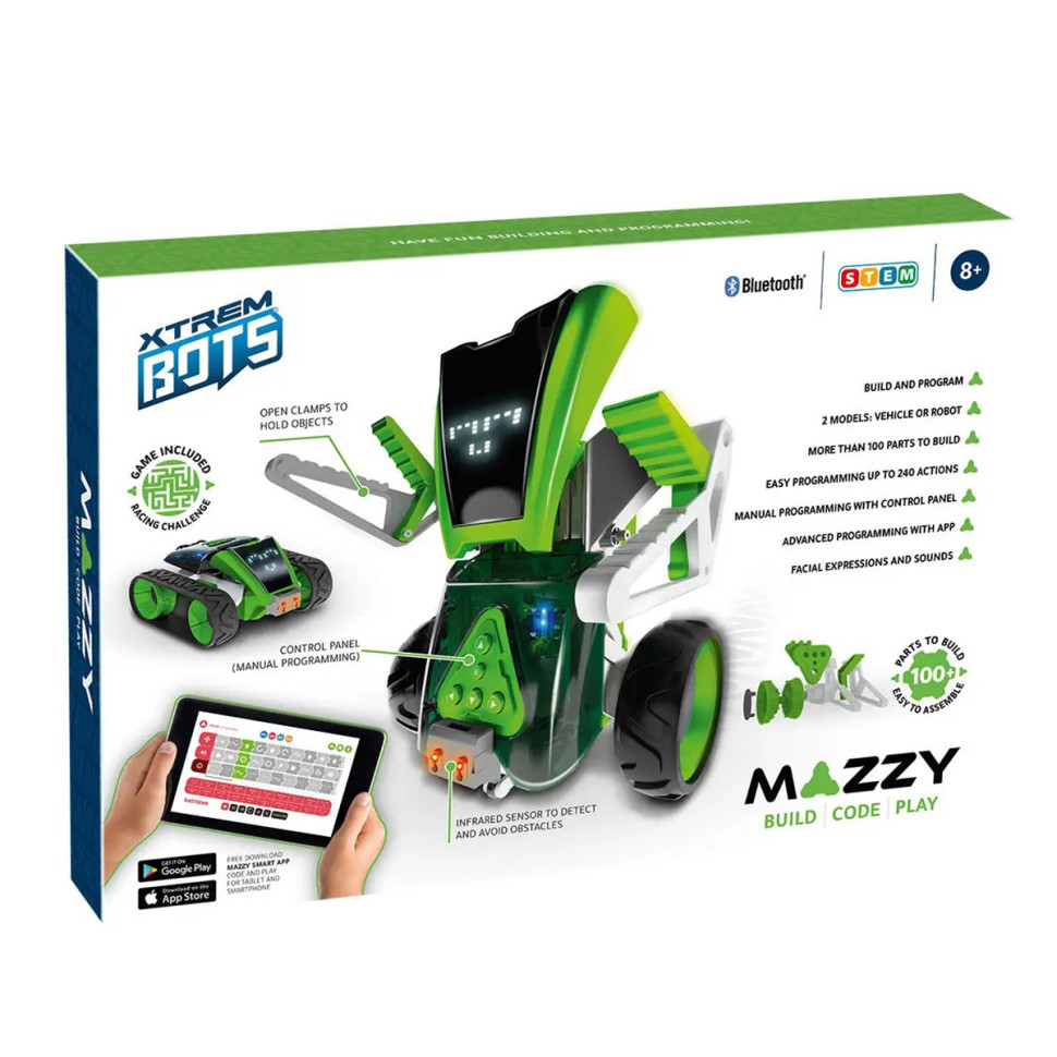 Конструктор Робот Mazzy STEM BlueRocket XT380851 программирование до 60 действий