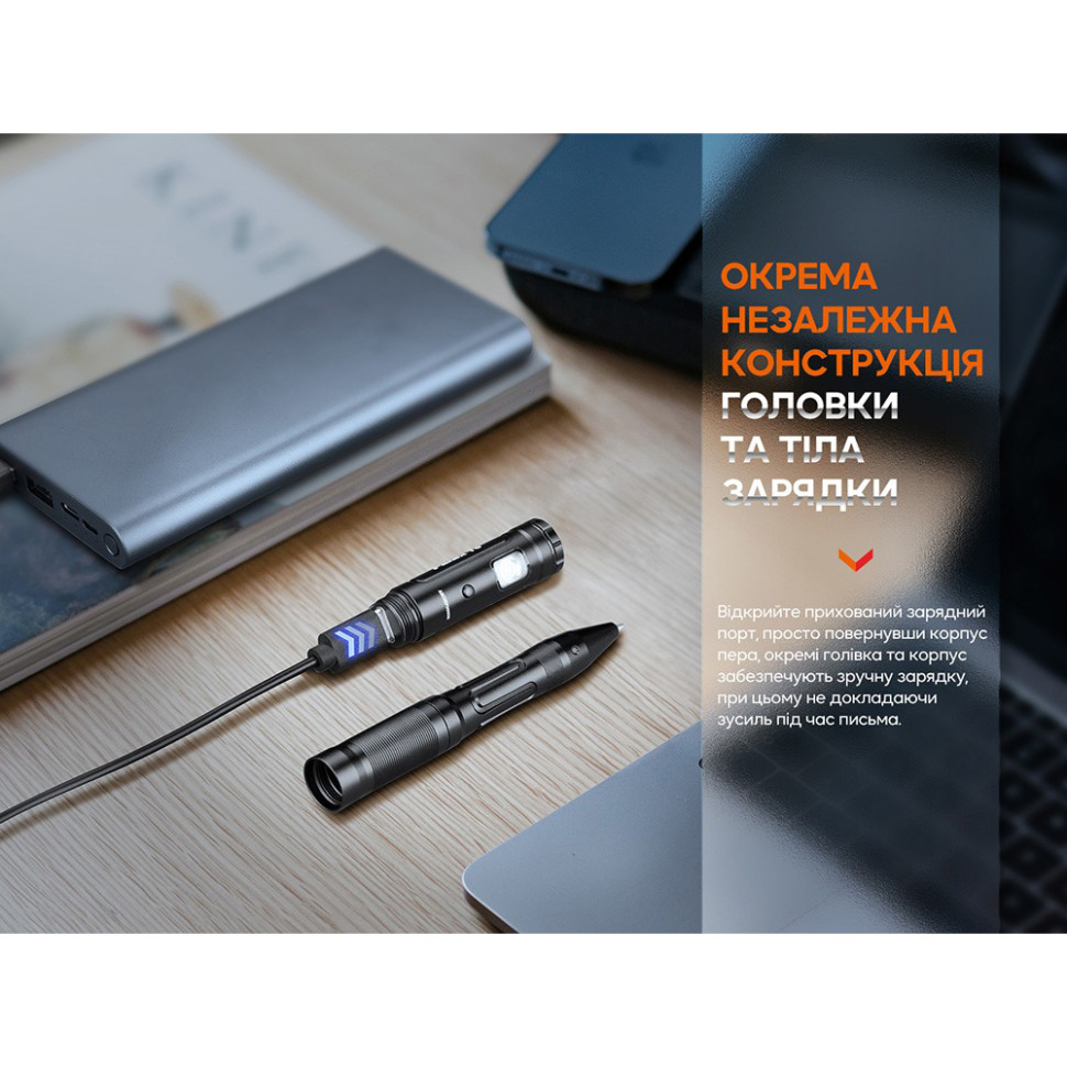 Тактическая ручка с фонариком Fenix ​​T6 T6-Blue синий