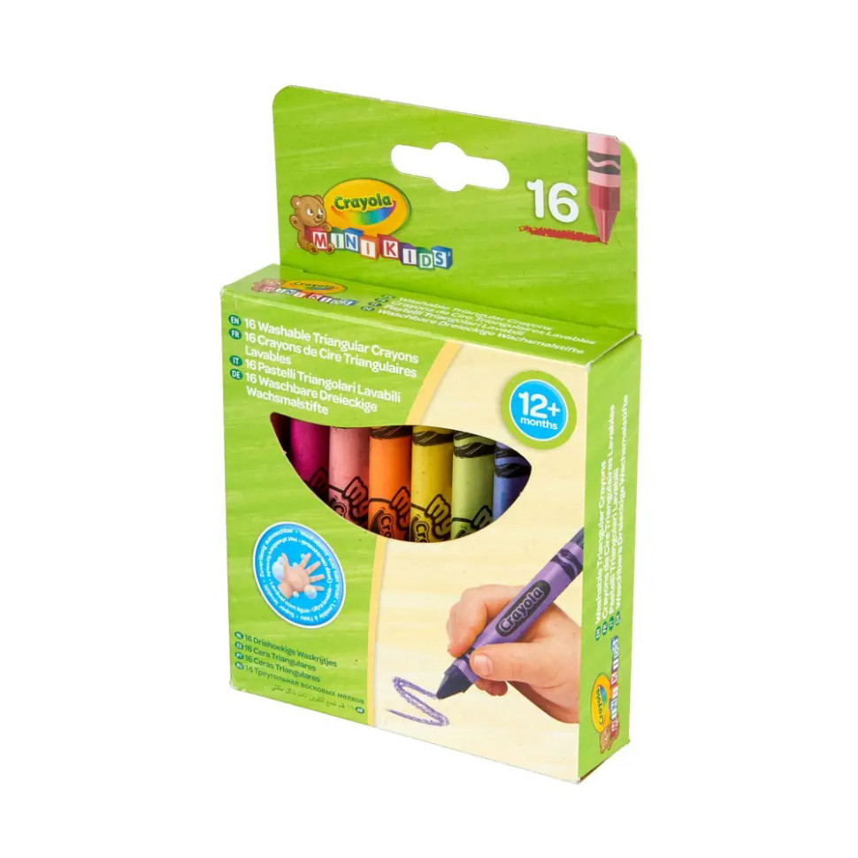 Набір трикутної воскової крейди для малюків Mini Kids Crayola 256316.112, 16 шт