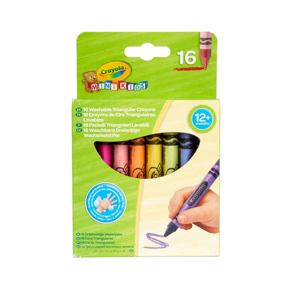 Набір трикутної воскової крейди для малюків Mini Kids Crayola 256316.112, 16 шт
