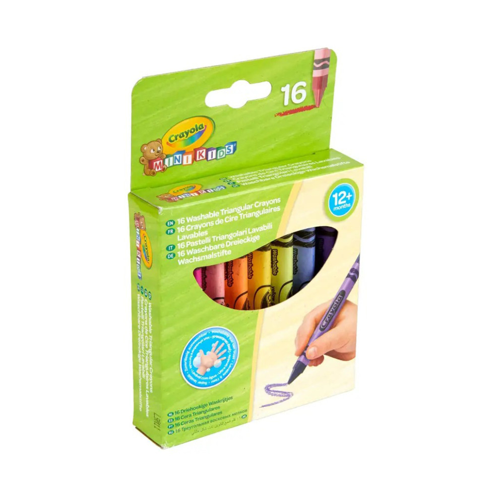 Набір трикутної воскової крейди для малюків Mini Kids Crayola 256316.112, 16 шт