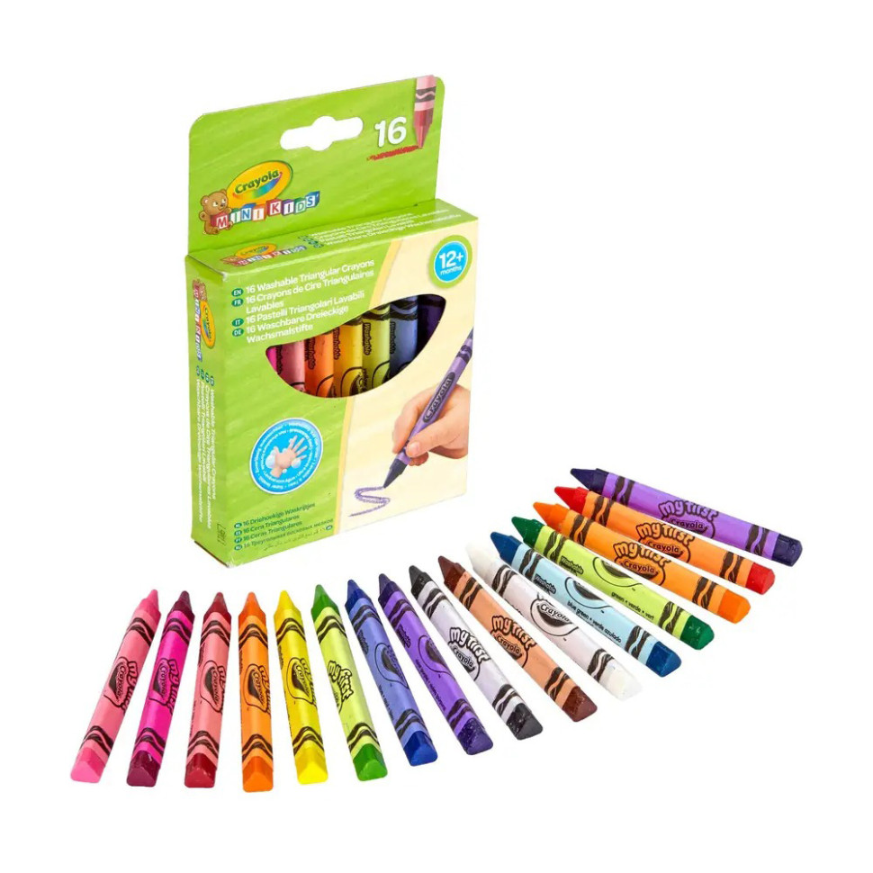Набір трикутної воскової крейди для малюків Mini Kids Crayola 256316.112, 16 шт