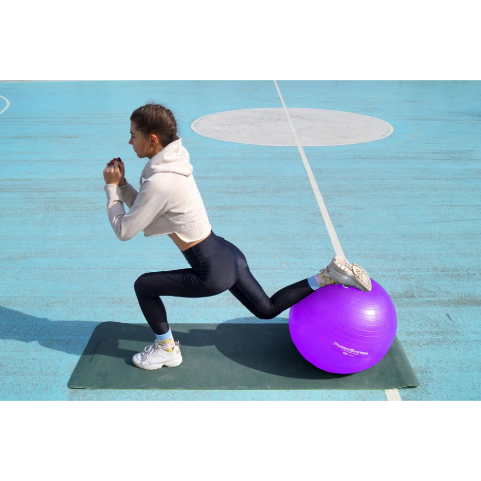 М'яч для фітнесу PRO Gymball Power System PS-4018_85cm_Purple, Purple