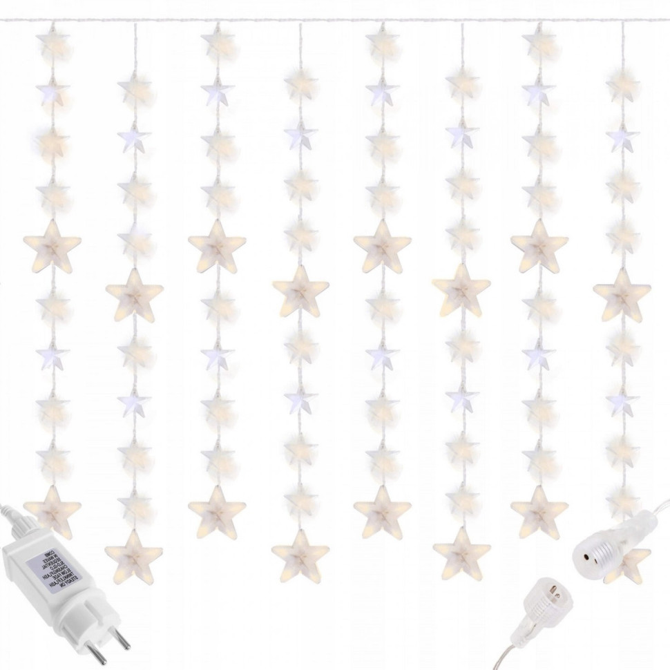 Гирлянда бахрома уличная Springos CL4004, 2 м 180 LED, Warm White