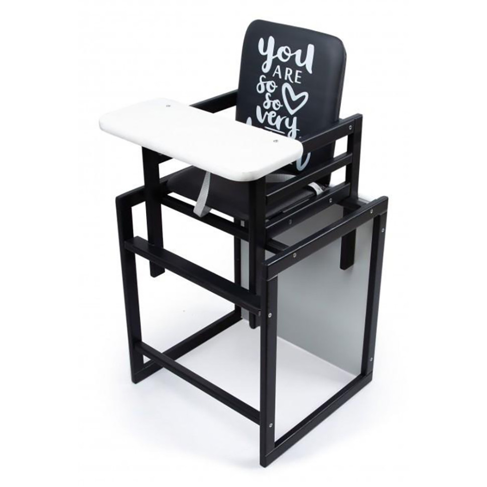 Стільчик для годування 2в1 Bambi Graphite білий