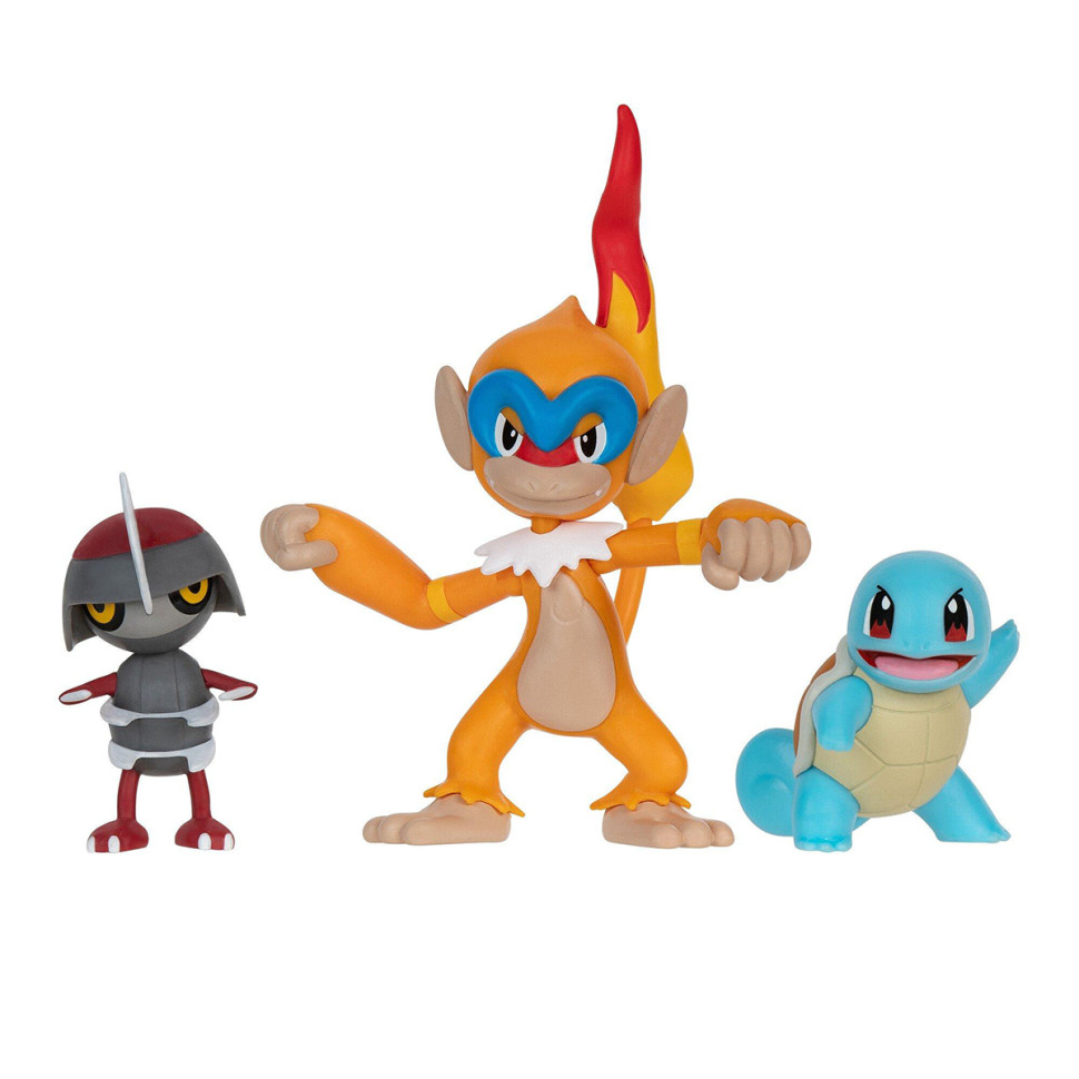 Набір ігрових фігурок Поньярд, Сквіртл, Монферно Pokemon W18 PKW3058, 3 фігурки