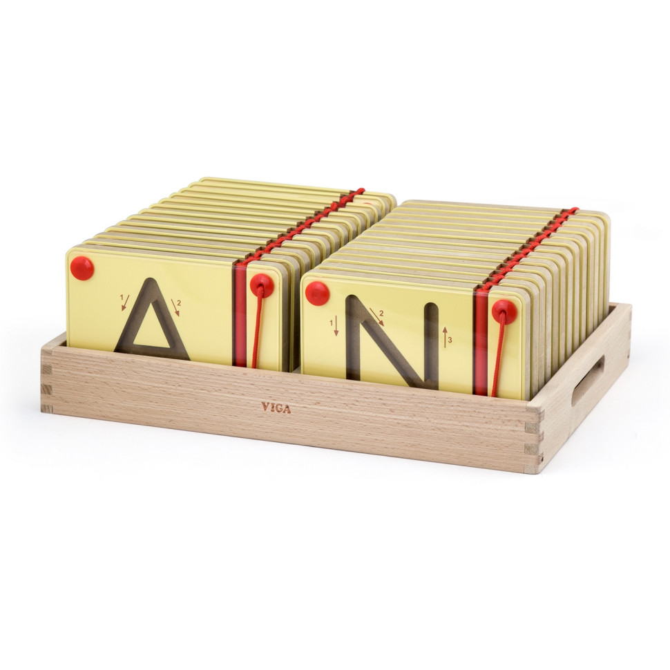 Навчальний набір Англійські великі літери Viga Toys 50337, 26 дощечок