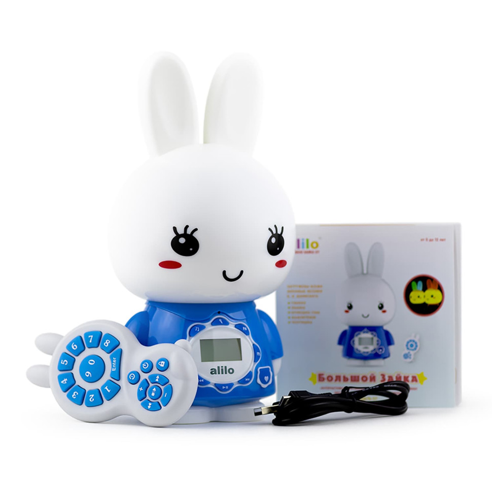 Інтерактивна іграшка Великий Зайчик Alilo G7(Blue) з пультом керування Синій