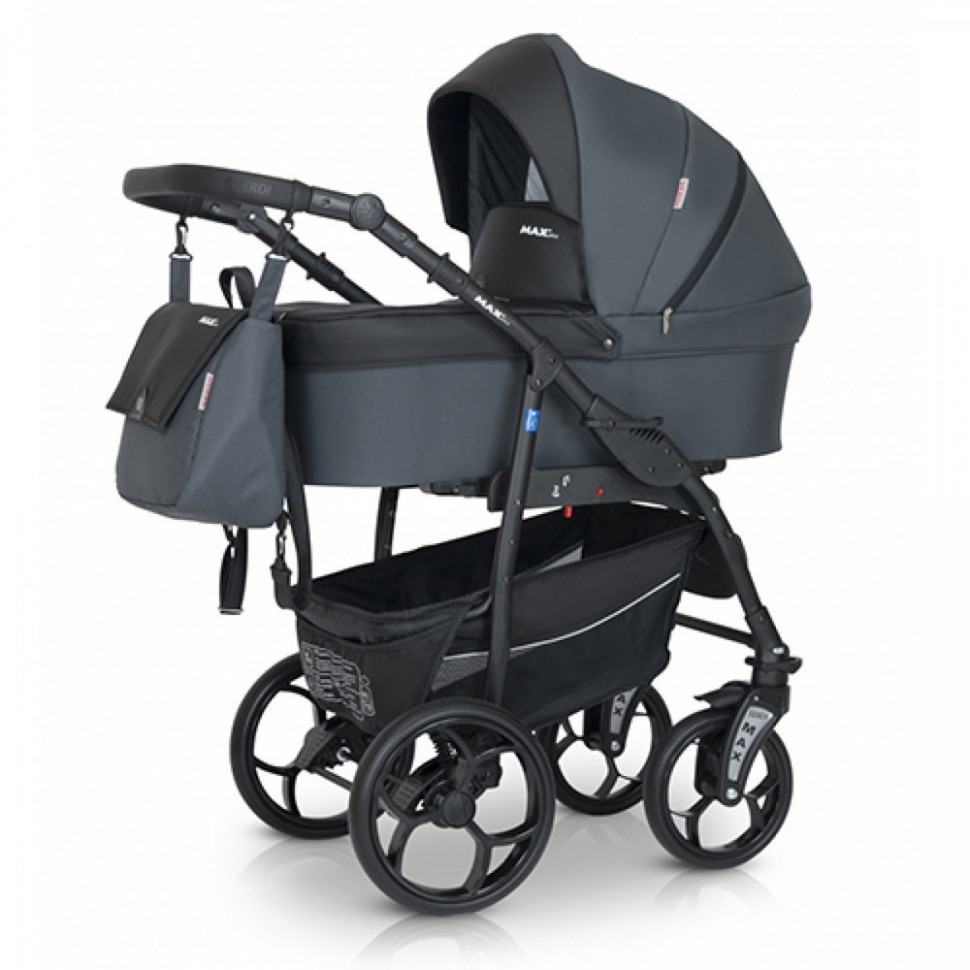 Коляска 3 в 1 Max Plus Verdi 9023-VMP-01, графит