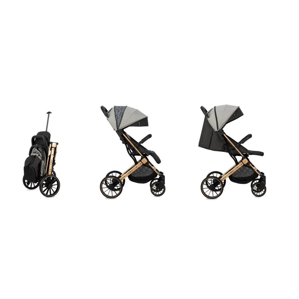 Прогулочная коляска MoMi ESTELLE DAKAR WOSP00021 черно-золотая