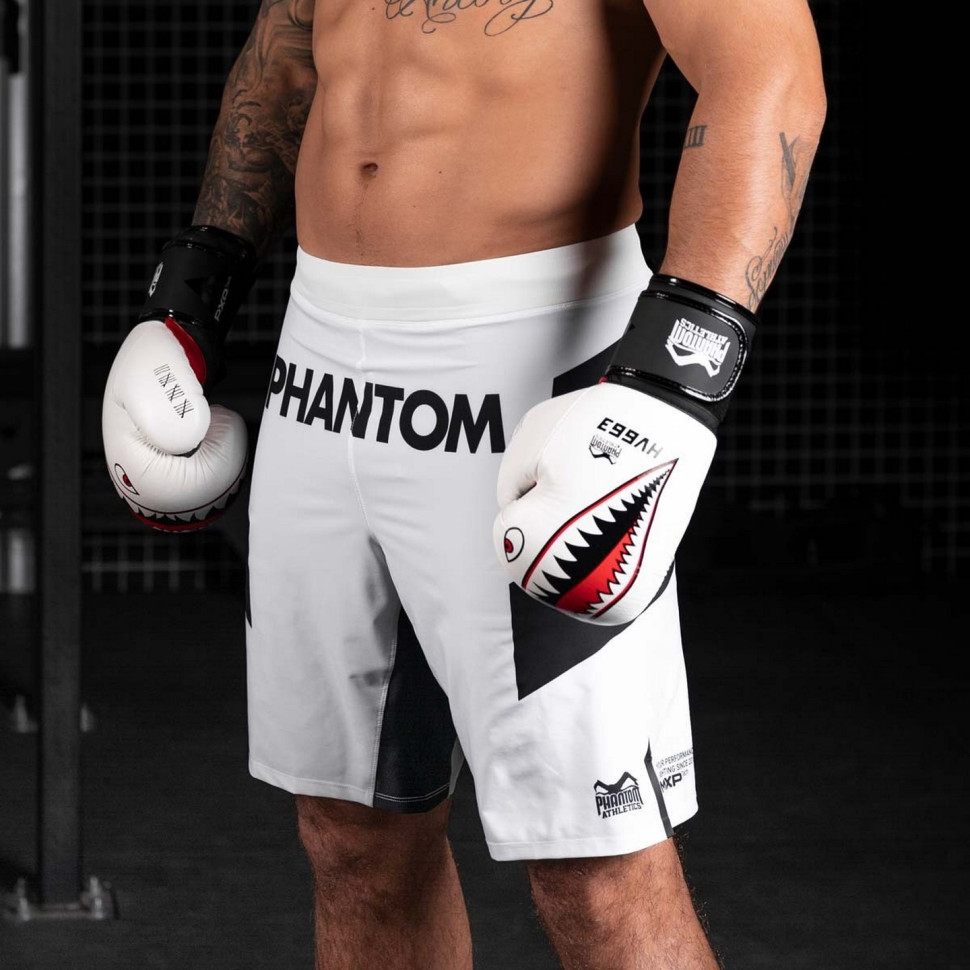 Боксерские перчатки Fight Squad WEISS Phantom PHBG2218-16 White 16 oz