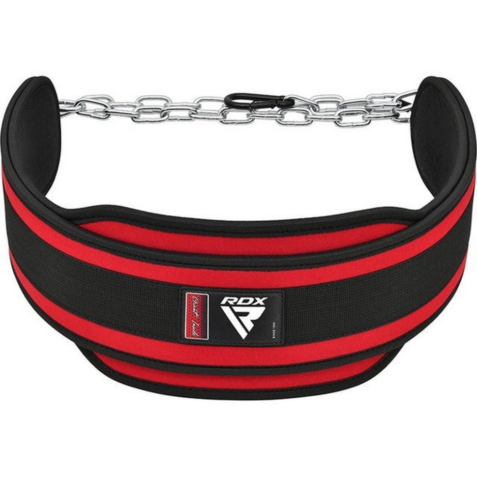 Пояс для обтяжень з ланцюгом RDX Inc Limited PRO DIPPING BELT 2 LAYER  WDB-T7R Red