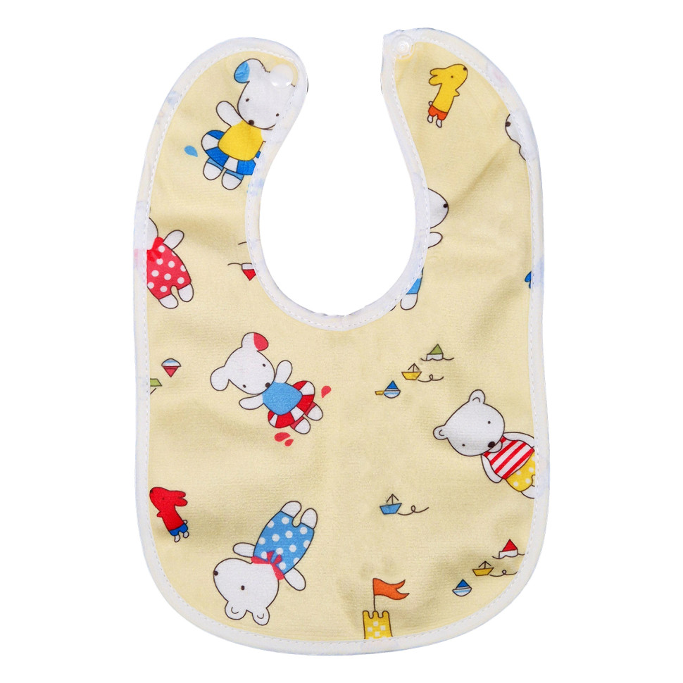 Детский тканевый слюнявчик Mega Zayka MGZ-0600-11 на кнопке