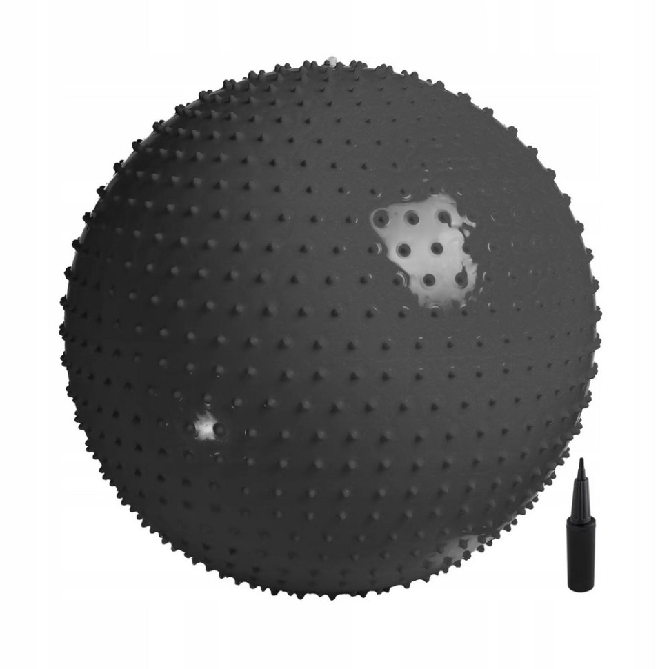М'яч для фітнесу (фітбол) масажний Anti-Burst 4FIZJO 4FJ0618 Black 65 см