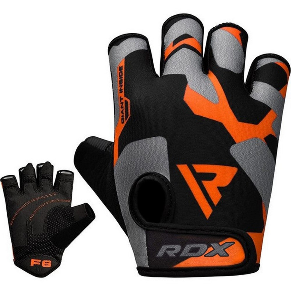 Рукавички для фітнесу F6 Sumblimation RDX Inc Limited WGS-F6O-L, Orange, L