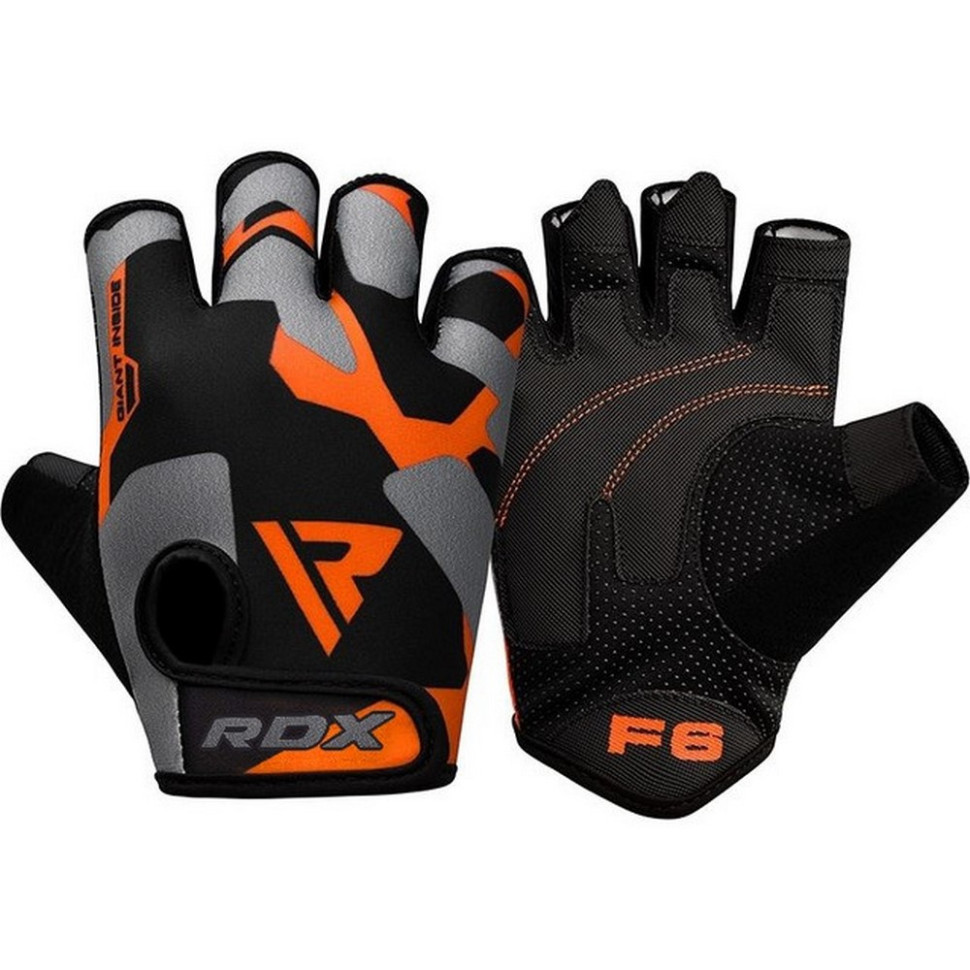 Рукавички для фітнесу F6 Sumblimation RDX Inc Limited WGS-F6O-L, Orange, L