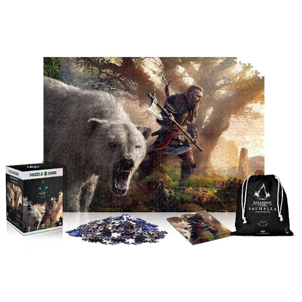 Пазл класичний Assassins Creed Valhalla: Eivor & Polar Bear Puzzles GoodLoot 5908305240884, 1000 елементів