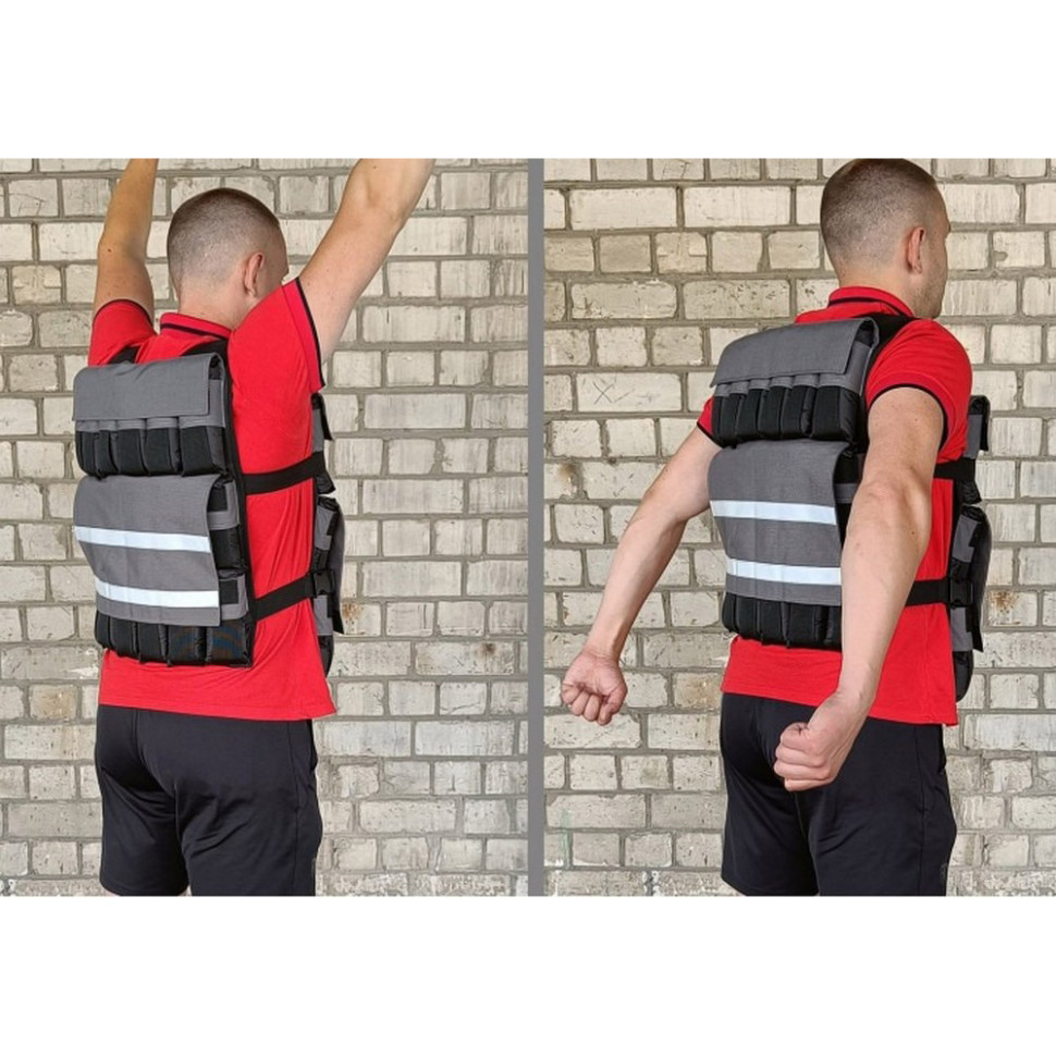 Жилет утяжелитель наборной с шагом Armor EasyFit EF-WTV-180, 18 кг 0,5 кг