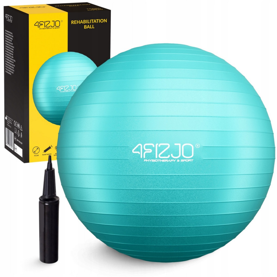М'яч для фітнесу фітбол 4FIZJO P-5905973404792, 75 см, Mint