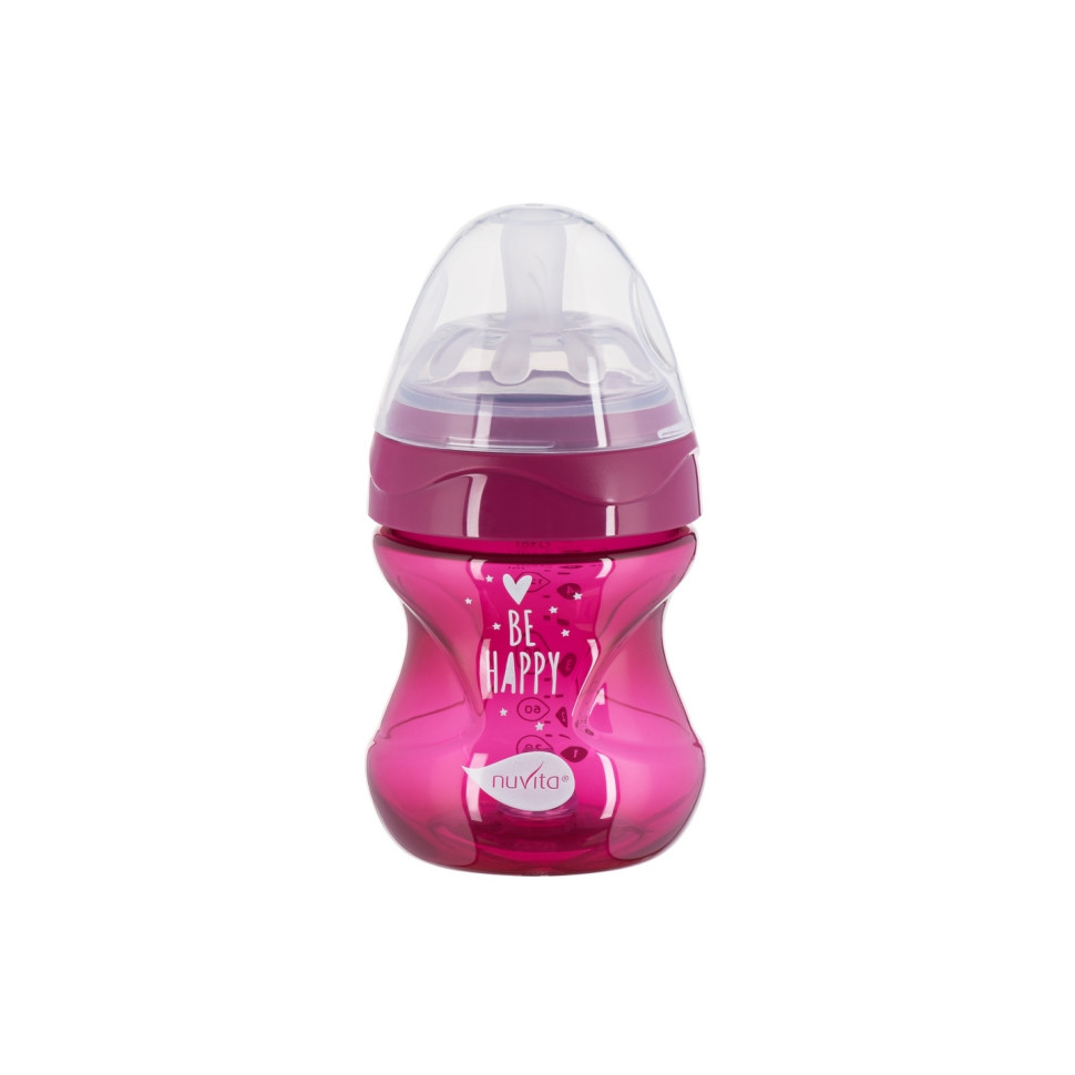 Дитяча пляшечка Nuvita 6012 Mimic Cool 150мл 0+ Антиколікова пурпурна NV6012PURPLE
