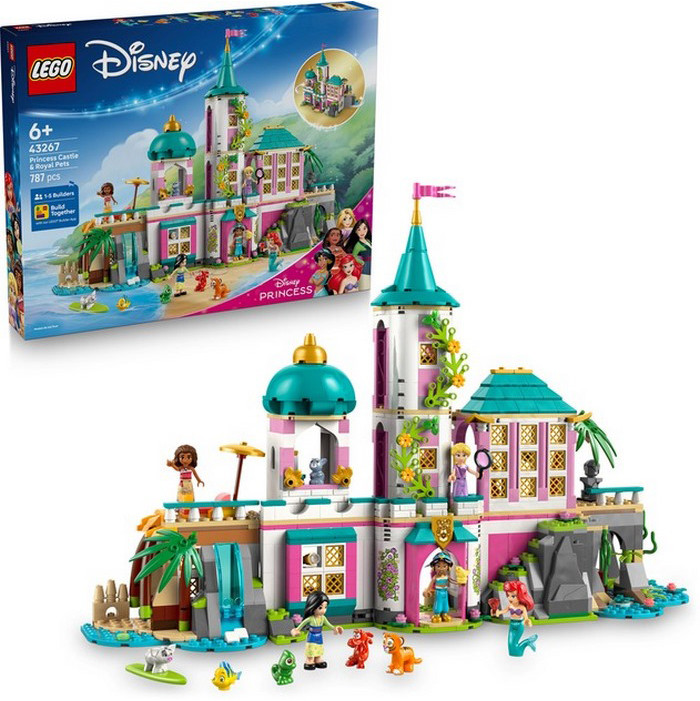 Конструктор Disney Princess Замок принцеси і королівські улюбленці LEGO 43267, 787 деталей