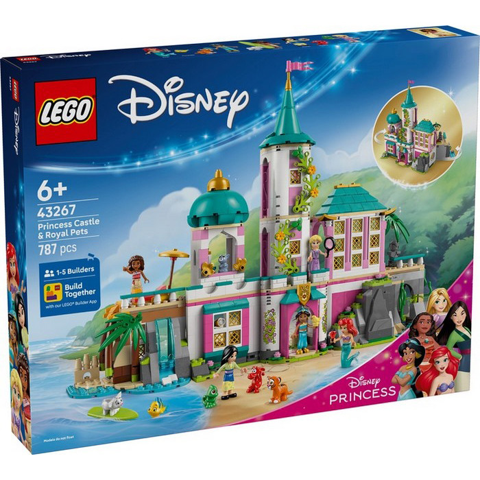 Конструктор Disney Princess Замок принцеси і королівські улюбленці LEGO 43267, 787 деталей